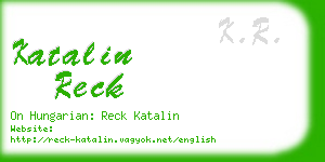 katalin reck business card